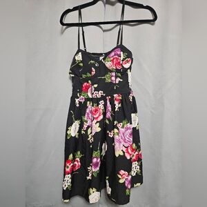 Black floral dress